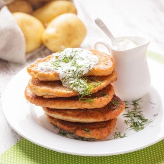 Sächsische Quarkkeulchen mit Kartoffeln