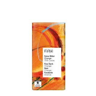 Feine Bitterschokolade Orange -vegan-