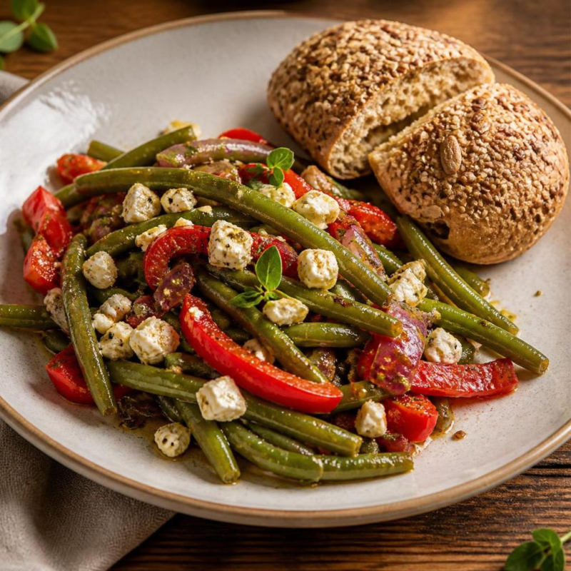 Bohnensalat mit Schafskäse