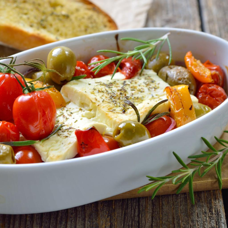 Gegrillter Feta mit Tomaten