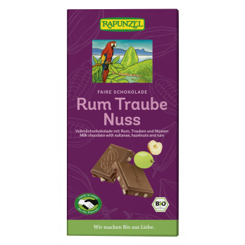 Rum-Trauben-Nuß Schokolade