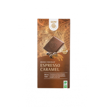 Vollmilchschokolade mit Espresso und Karamellcrisp