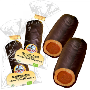 Baumstämme in Tüte -vegan-