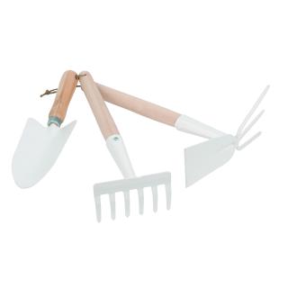 Gartenwerkzeuge, 3er-Set, weiß