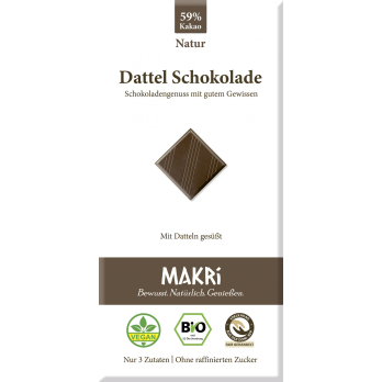 Dattel Schokolade Natur 59% -vegan-