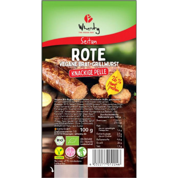Rote Brat- und Grillwurst -vegan-