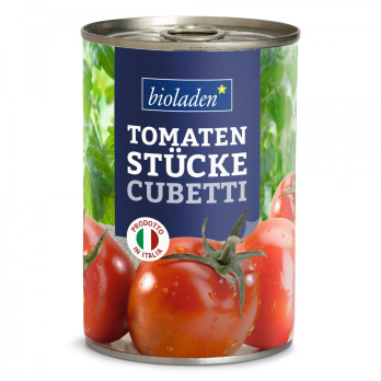 b*Cubetti Tomatenstücke in der Dose