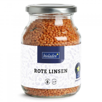 b*rote Linsen im Glas
