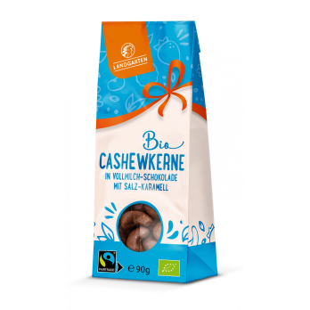 Cashews in VM-Schokolade mit Salz- Karamell